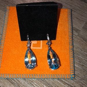 Precious Blue Topaz Earrings